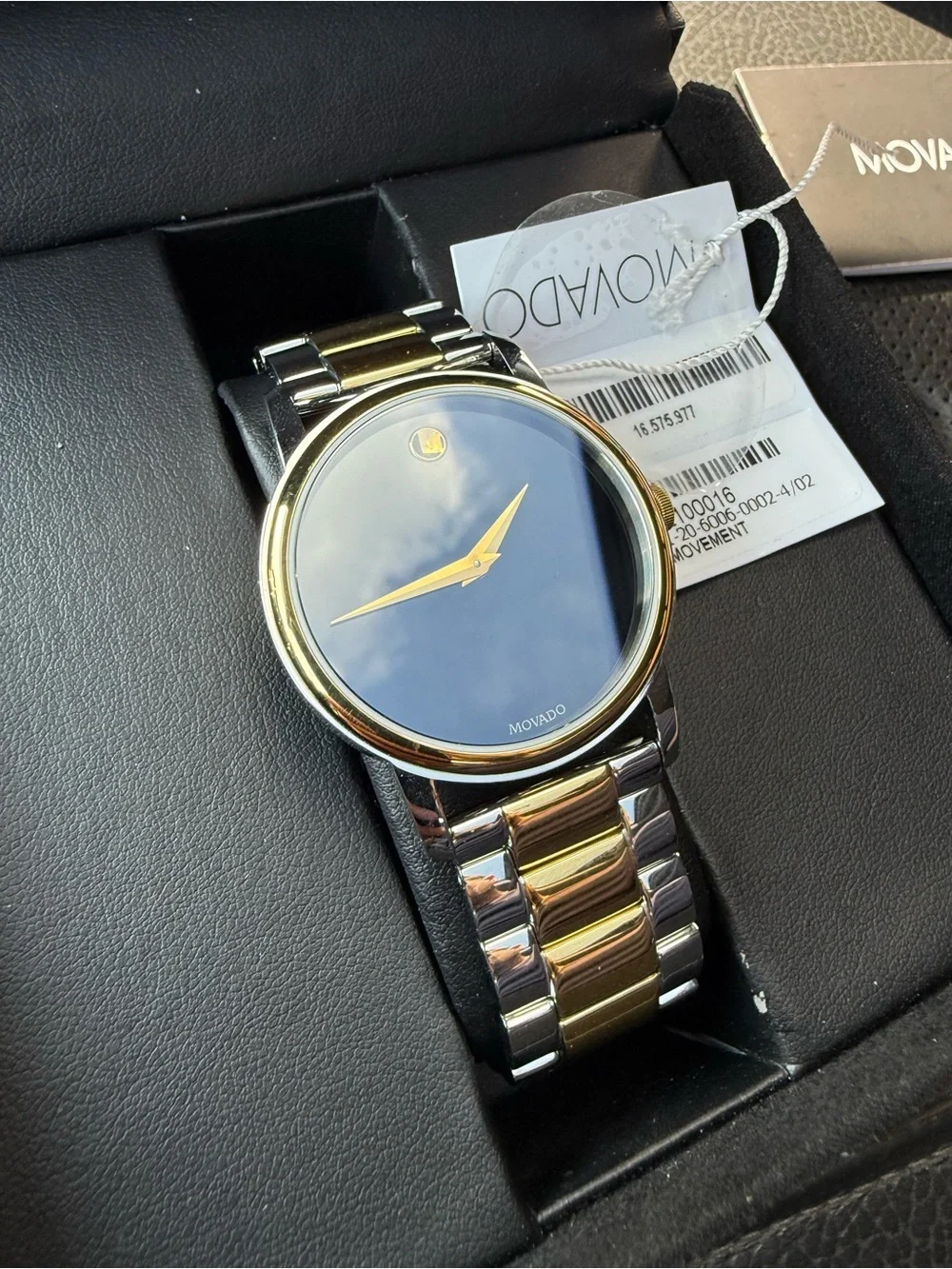Movado Two-Tone Museum Dial Watch - Never worn - Black & Gold Accent